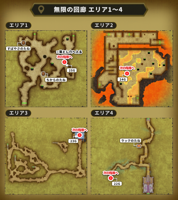 無限の回廊・エリア1~4