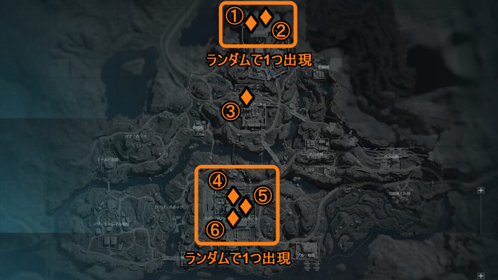 ラヤリ渓谷のマップ攻略の画像