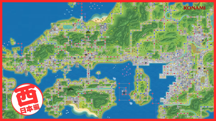 桃鉄2の西日本のマップ