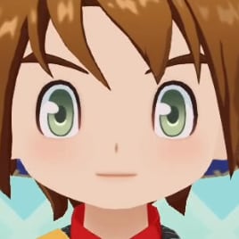牧場物語 風のグランドバザールの目の色リーフグリーン