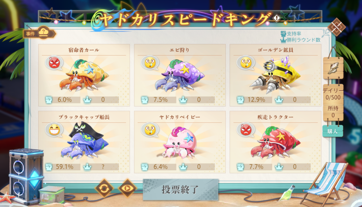 ヤドカリスピードキング