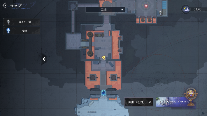 クラム軍事工場の宝箱1_マップ