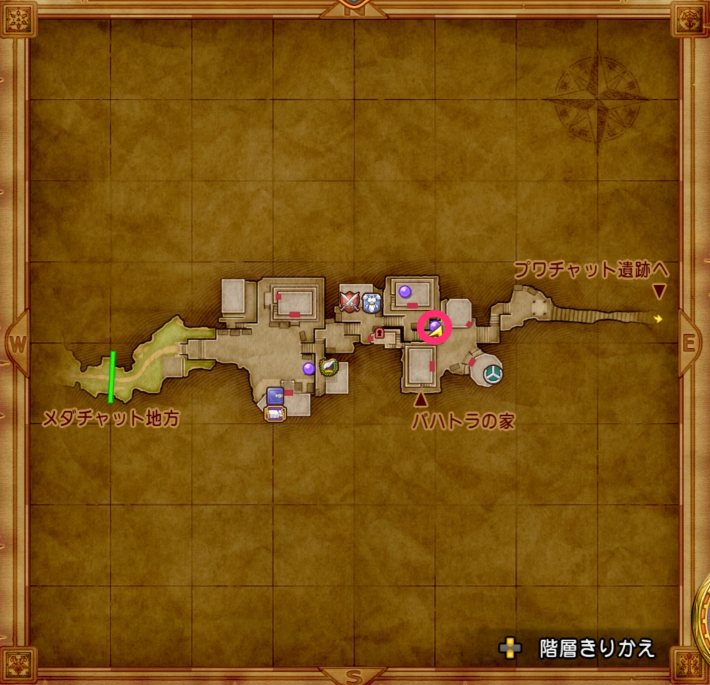 プチャラオ村のコックの場所