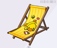 アヒルちゃんのデッキチェア