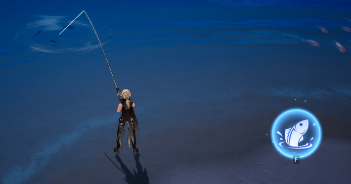 ヒットしたら魚アイコンを押す