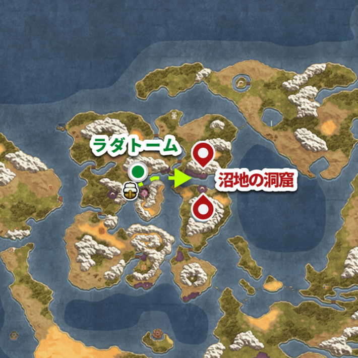 ドラクエ2リメイクのドラゴン斬りの巻物の入手場所マップ