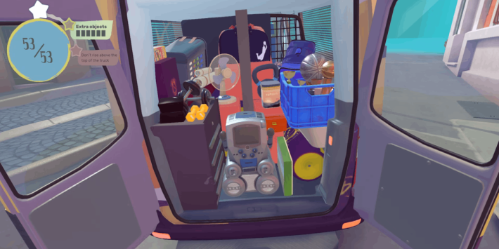 車のトランクに効率よく荷積みする3D一人称視点のパズルゲーム『One