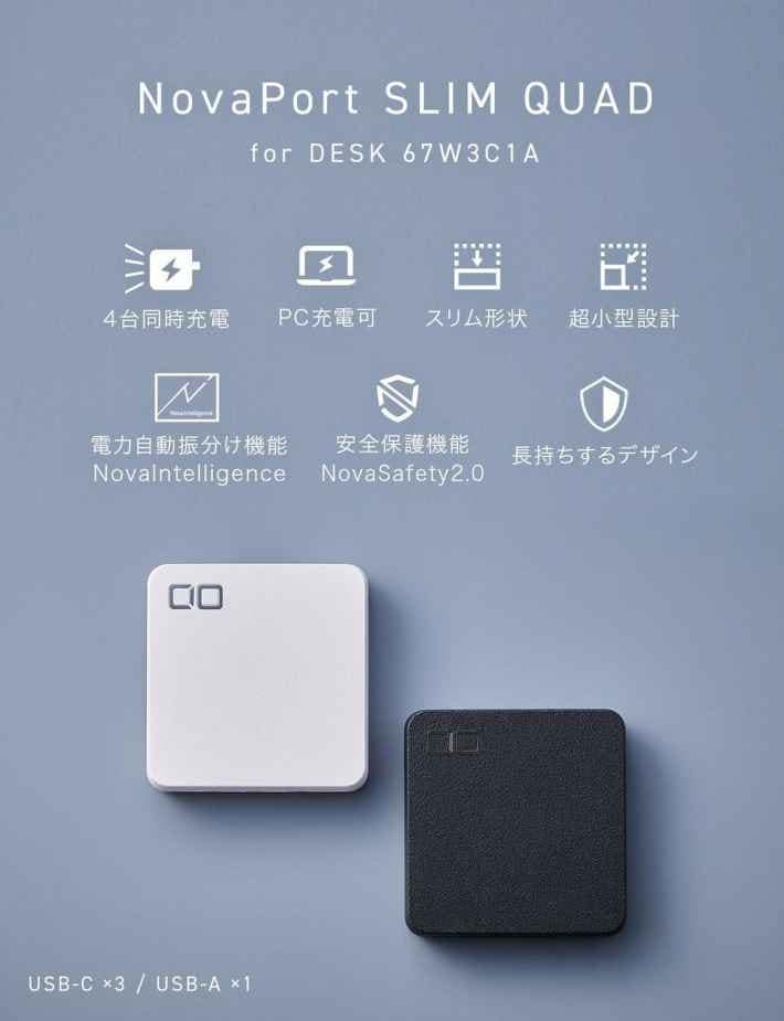 NovaPort SLIM QUADの製品特徴を紹介する画像