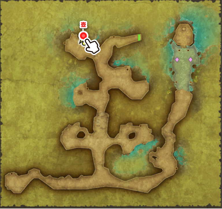 ドラクエ2リメイクの湖の洞窟地下2階小さなメダル場所マップ