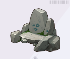 こけむした石の台座