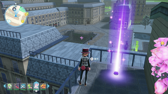 ポケモンセンターブルーの屋上のカラフルなネジ