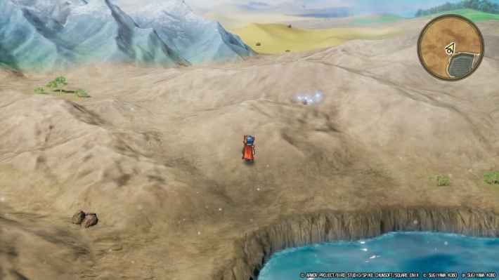 ドラクエ1リメイクのメダル王の城東部の隆起地帯