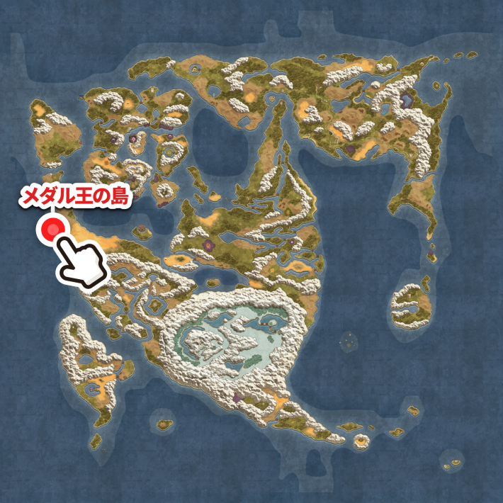 ドラクエ2リメイクメラミの巻物の入手場所ワールドマップ