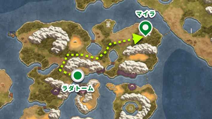 ドラクエ2リメイクのマイラの行き方と場所