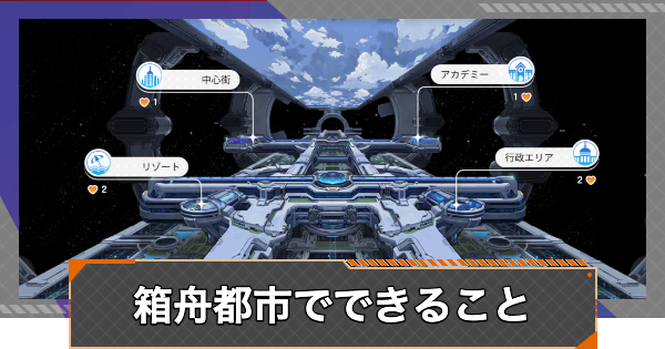 箱舟都市でできること