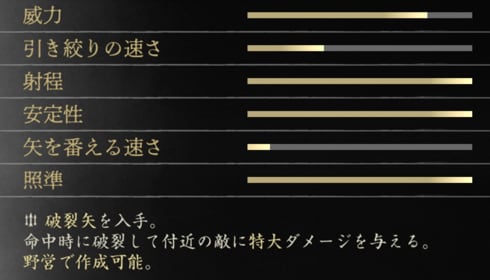 ゴーストオブヨウテイの長弓極の性能
