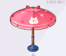 ピンクのネコ耳パラソル