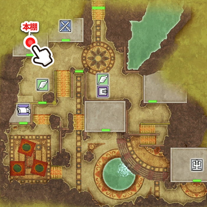 ドラクエ2リメイクイオラの巻物の入手場所拡大マップ