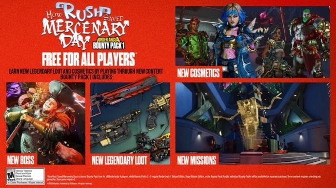 「ボーダーランズ4 お尋ね者パック1」無料コンテンツ詳細