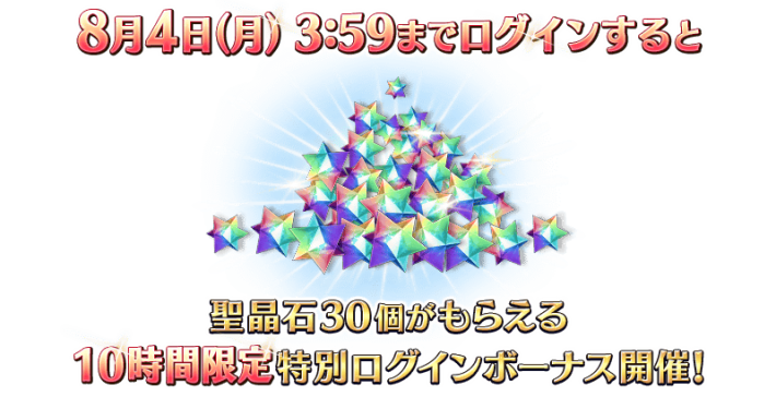 10時間限定ログインボーナス