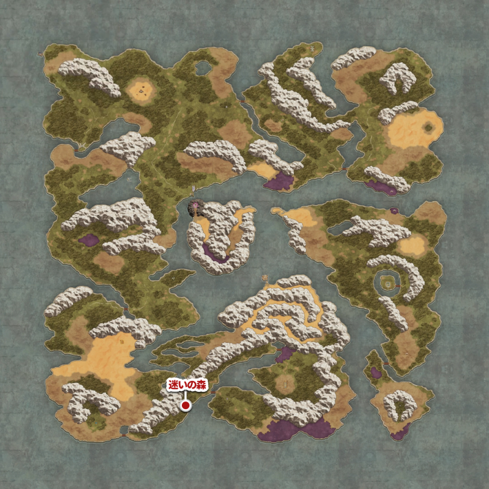 ドラクエ1リメイクの迷いの森の場所マップ