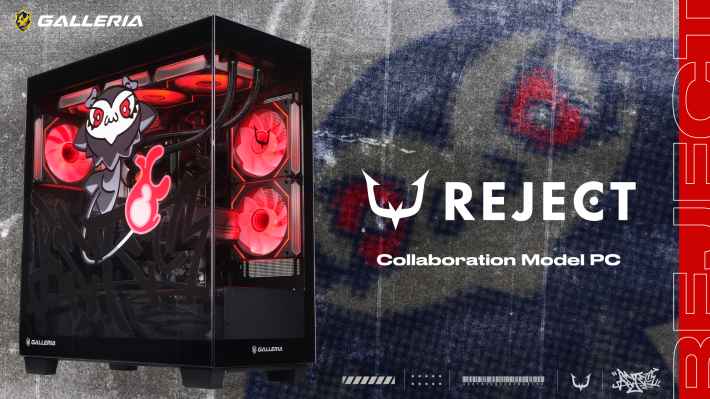 REJECT」のコラボゲーミングPCがGALLERIAより登場。RTX 5080搭載など高