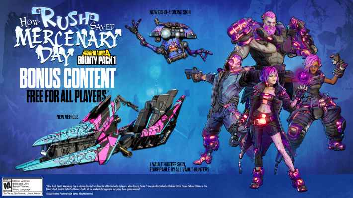 『ボーダーランズ4』のDLC「ラッシュの傭兵記念日物語」無料配信が開始！