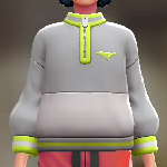 ポケモンZAのバイカラージップスウェット(グレー×イエロー)