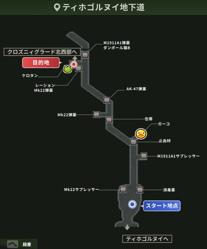 ティホゴルヌイ地下道_攻略