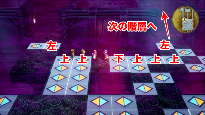 ドラクエ2リメイクの移動床の出口へ向かうルート