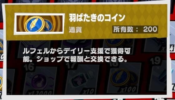羽ばたきのコイン