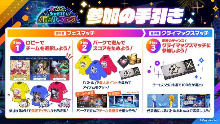 シャドババトルフェスの開催期間と報酬の画像