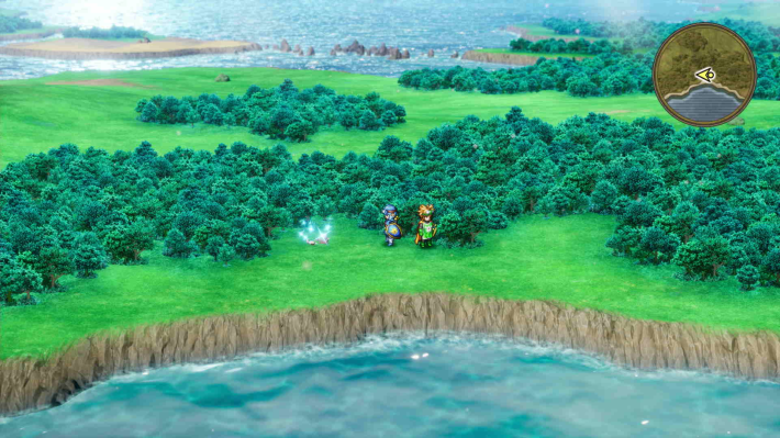 ドラクエ2リメイクのムーンブルクの城 北東 森の中キラキラ