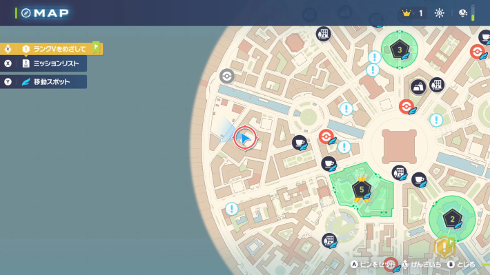 ポケモンZAのローズ6番地のお店全体