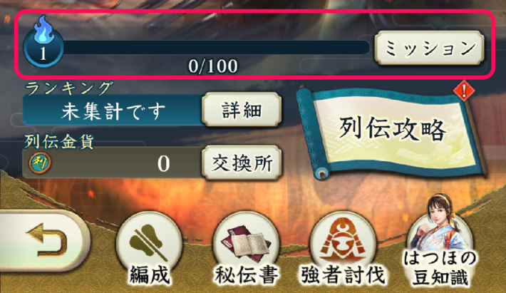 武田の鳴動の攻略と報酬の画像
