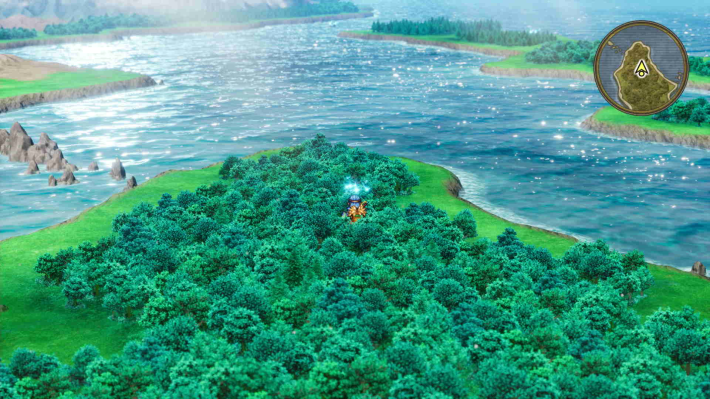 ドラクエ2リメイクのムーンブルクの城 北西 森の中キラキラ