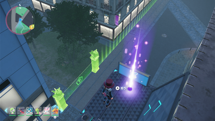 ローズ6番地のアスレチック頂上のカラフルなネジ