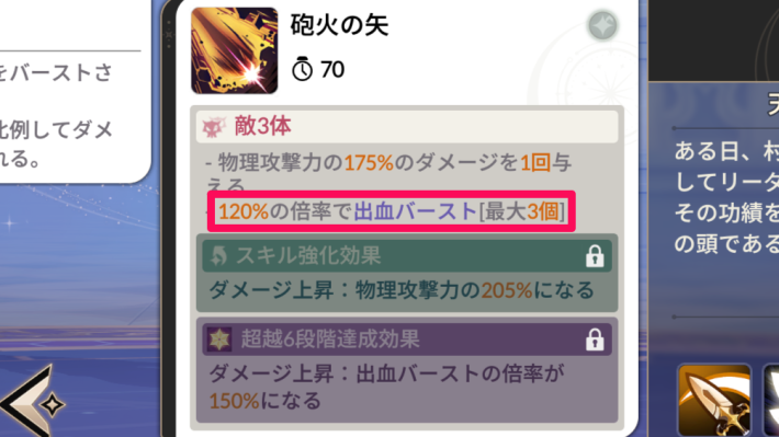 セナリバの出血バースト