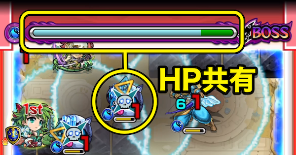 カチりんを攻撃して中ボス/ボスを削る