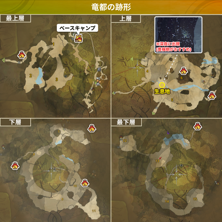 竜都の跡形虹色ドスヘラクレス_生息地