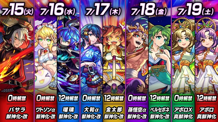 獣神化改の実装日時