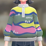 ポケモンZAのパターンジップスウェット(カラフルケミストリー)