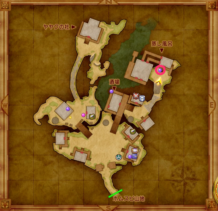 ホムラの里の貴婦人の場所