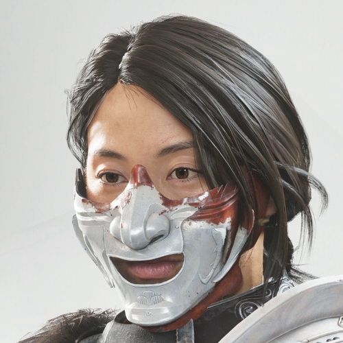 ゴーストオブヨウテイの雪女郎の面頬