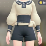 ポケモンZAのロンパース＆ベルトセット(レトロブルー/アイボリー)
