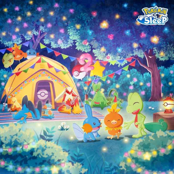 Pokémon Sleep 2周年記念イベントのキービジュアル