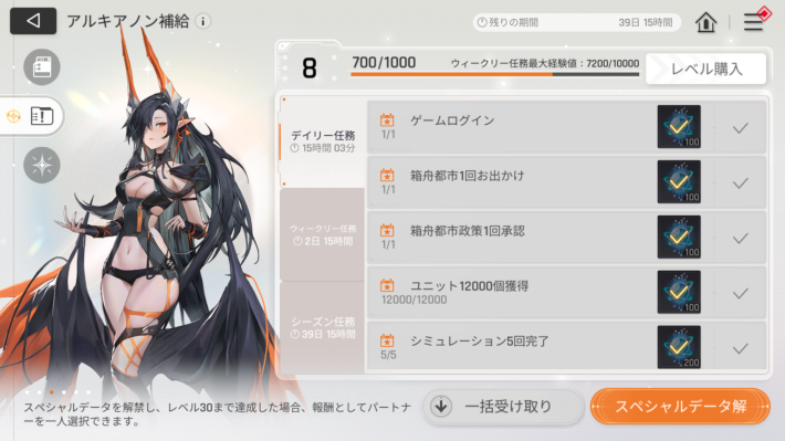 毎日やるべきこと（デイリー）の画像