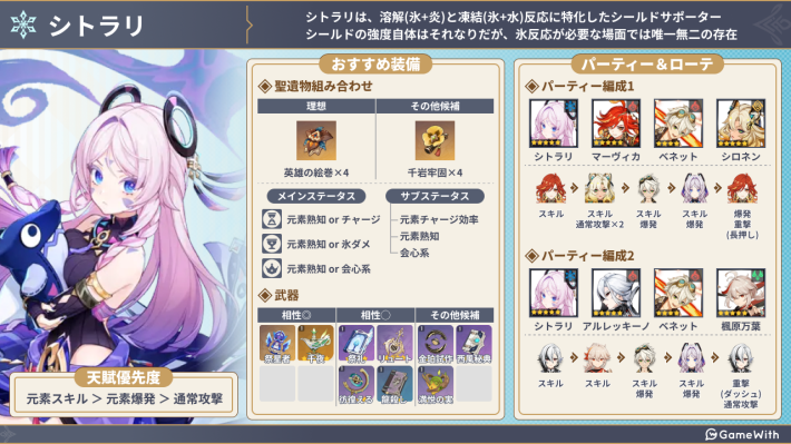 原神のシトラリの評価