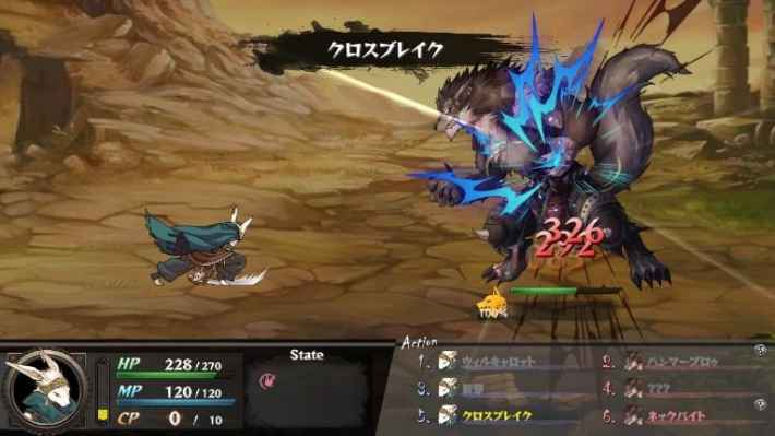 戦闘シーン：クロスブレイク