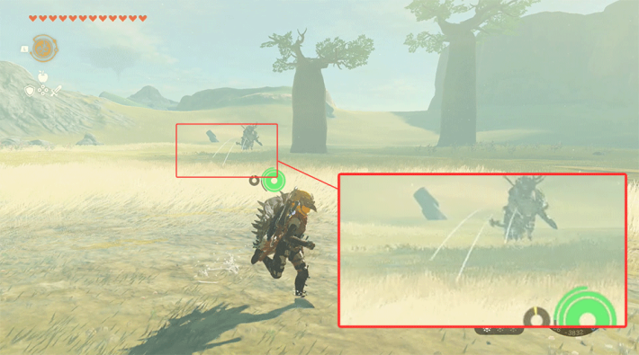 ライネルが放つ弓矢が3本の場合